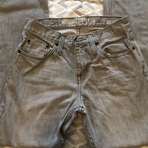 Gray mission jeans